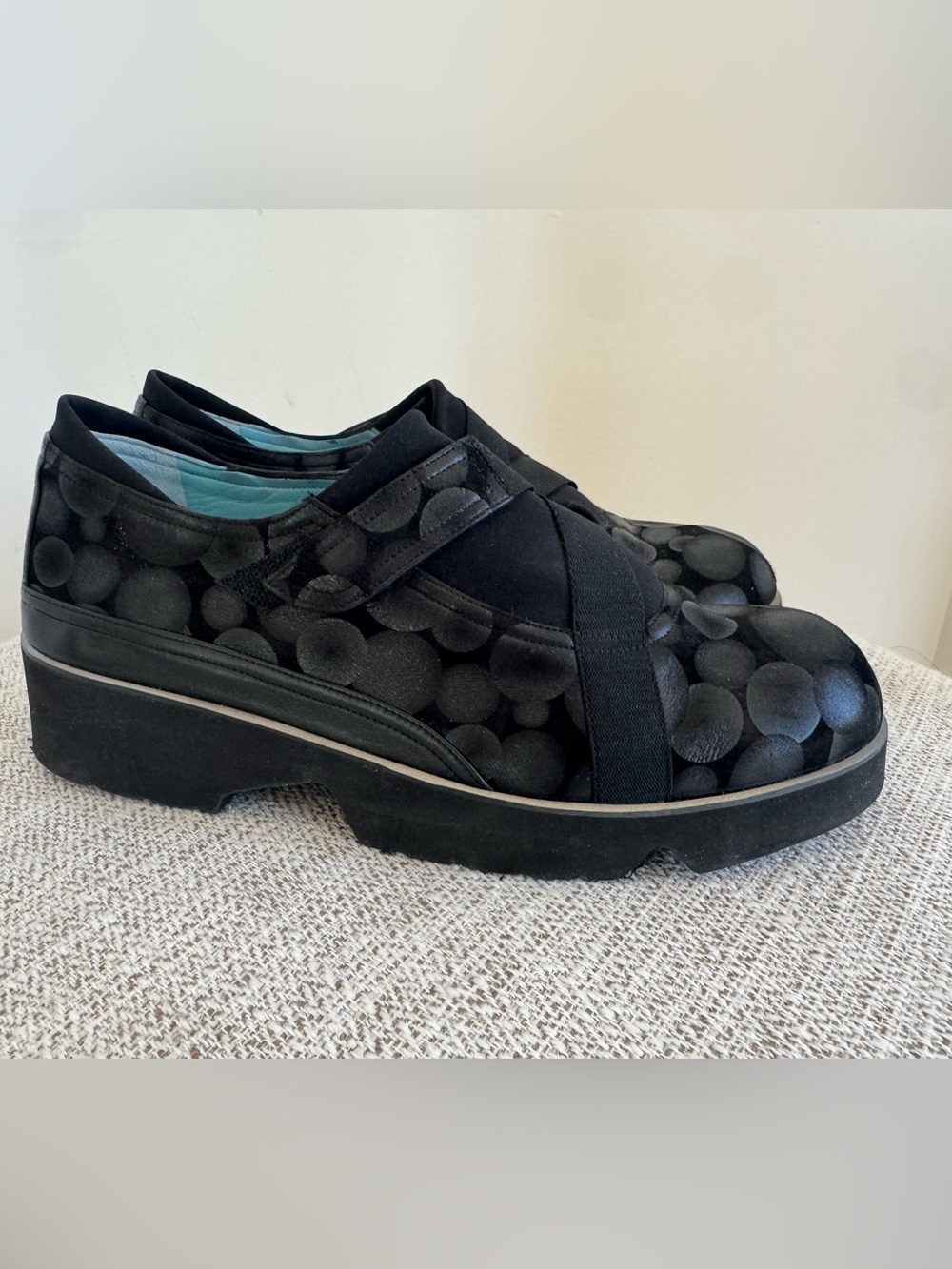 Thierry Rabotin Lena Polka Dot Elastic Strap Walking Shoes - Made in Italy